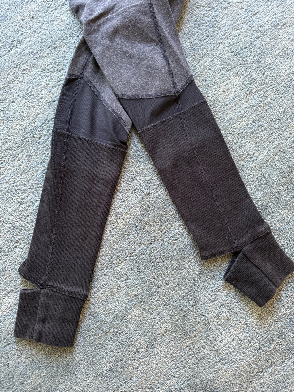 lululemon athletica Two-Tone Gray and Black Leggings